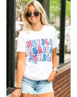 Azura Exchange Graphic Tee with MERICA Flag Element - M