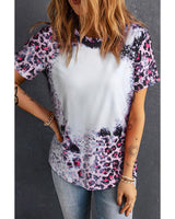 Azura Exchange Leopard Print Bleached Tee - L