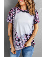 Azura Exchange Leopard Print Bleached Tee - M