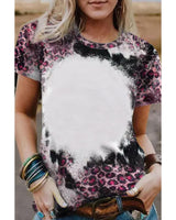 Azura Exchange Leopard Print Bleached Tee - M