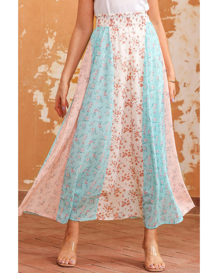 Azura Exchange Floral Print Maxi Skirt - XL