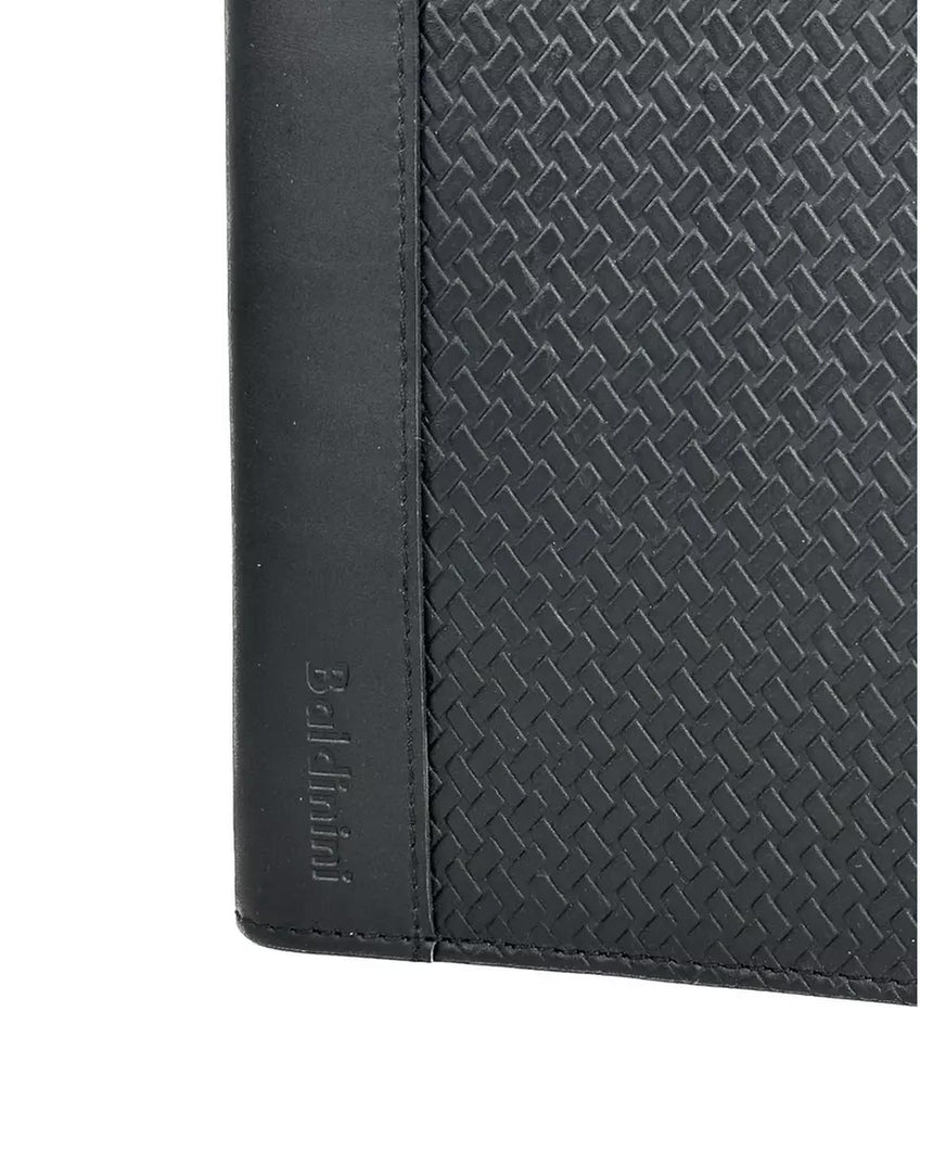 Baldinini Embossed Logo Vertical Wallet with Button Closure One Size Men