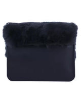 Baldinini Calfskin Shoulder Bag with Eco-Fur Cover One Size Women