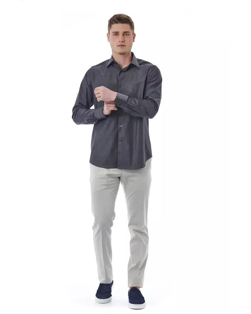 Bagutta Men's Gray Cotton Shirt - L