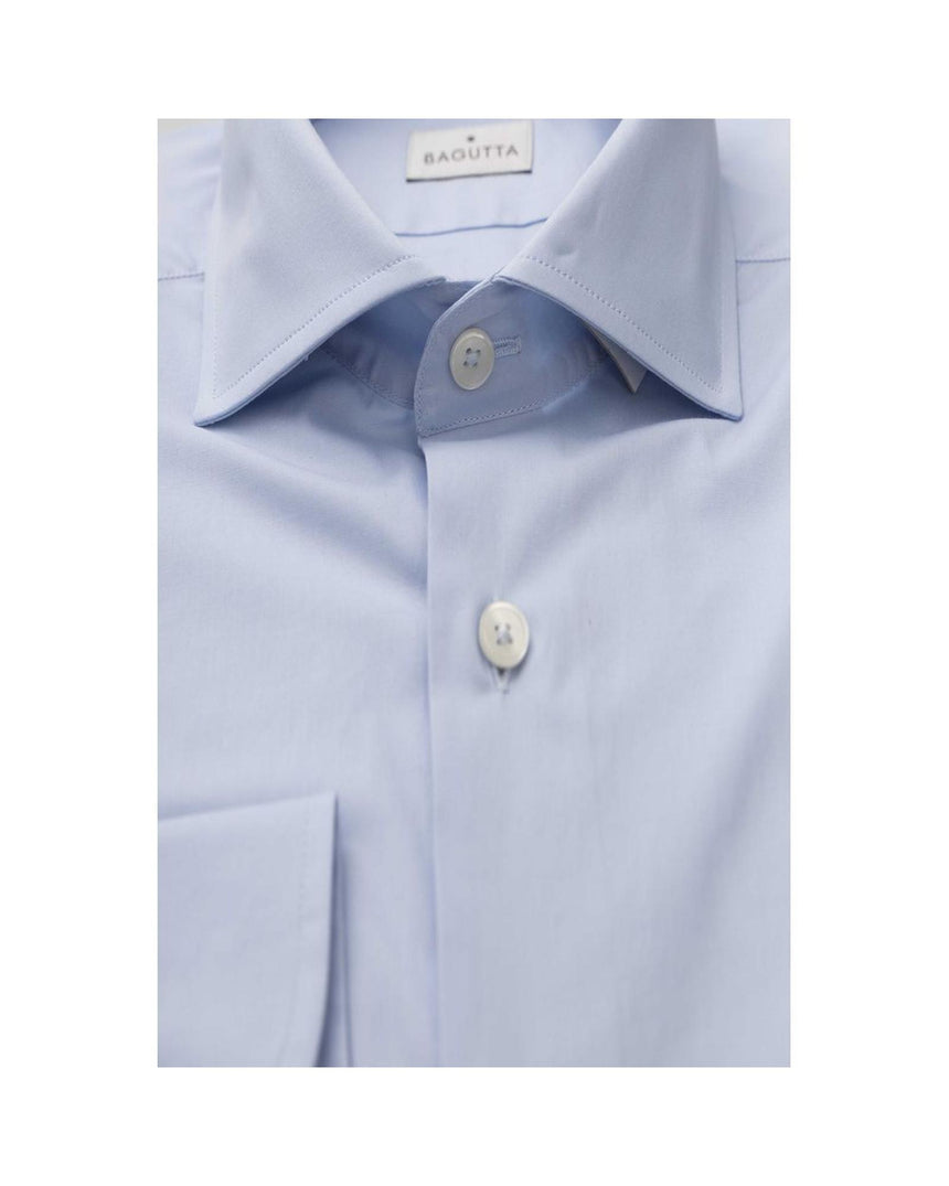 Bagutta Men's Light Blue Cotton Shirt - L