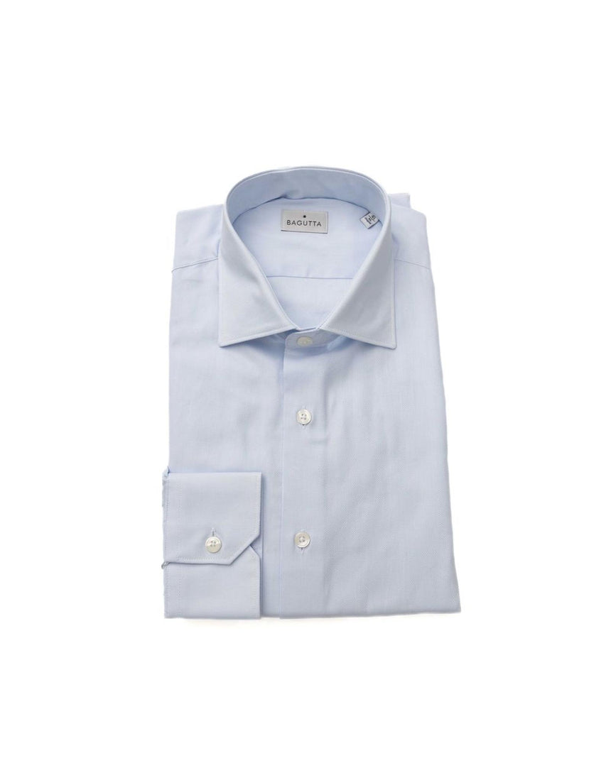 Bagutta Men's Light Blue Cotton Shirt - L