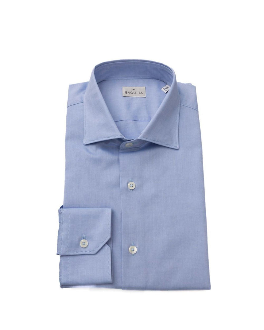 Bagutta Men's Light Blue Cotton Shirt - L