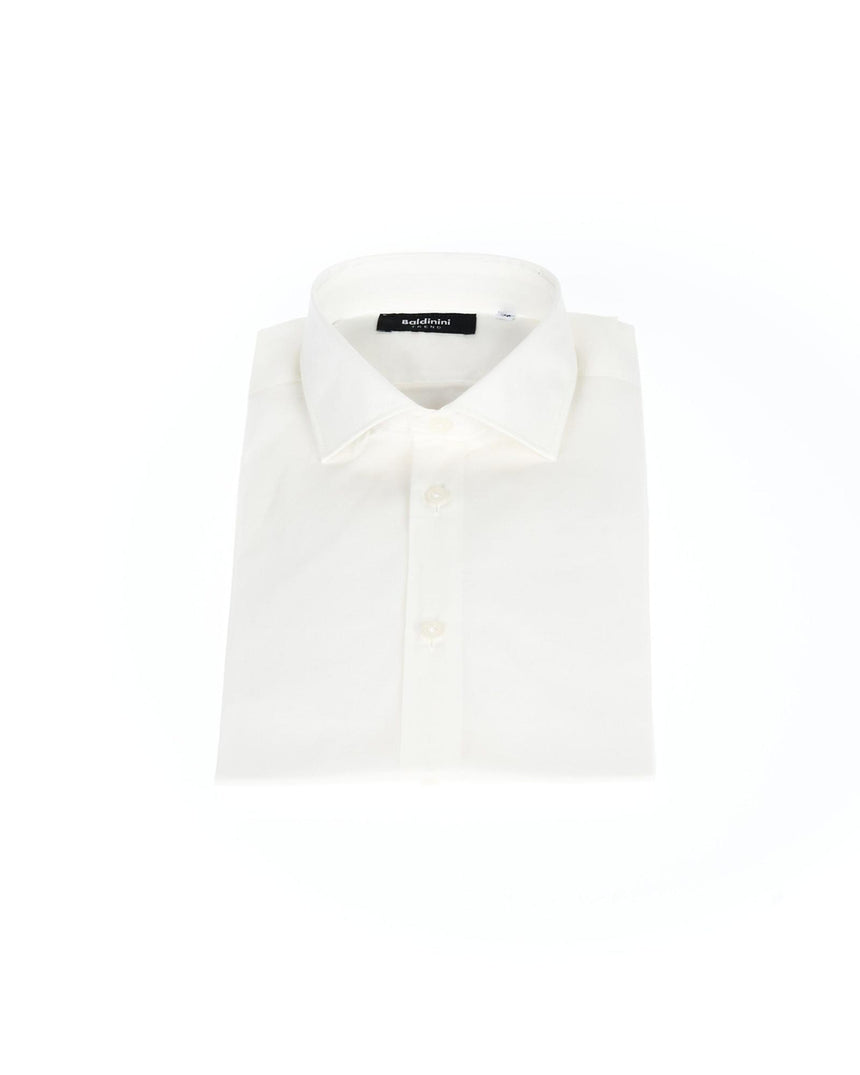 Front Closure Slim Fit Shirt with Italian Collar 44 IT Men