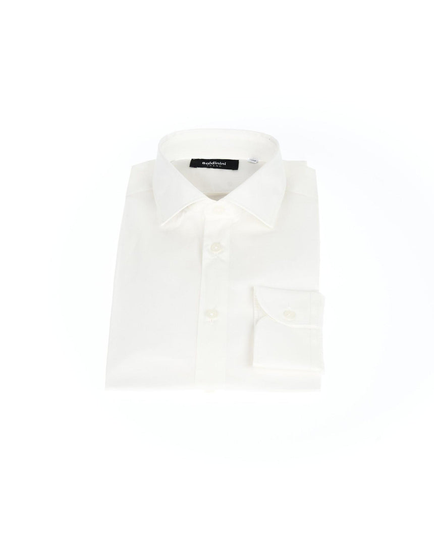 Front Closure Slim Fit Shirt with Italian Collar 44 IT Men