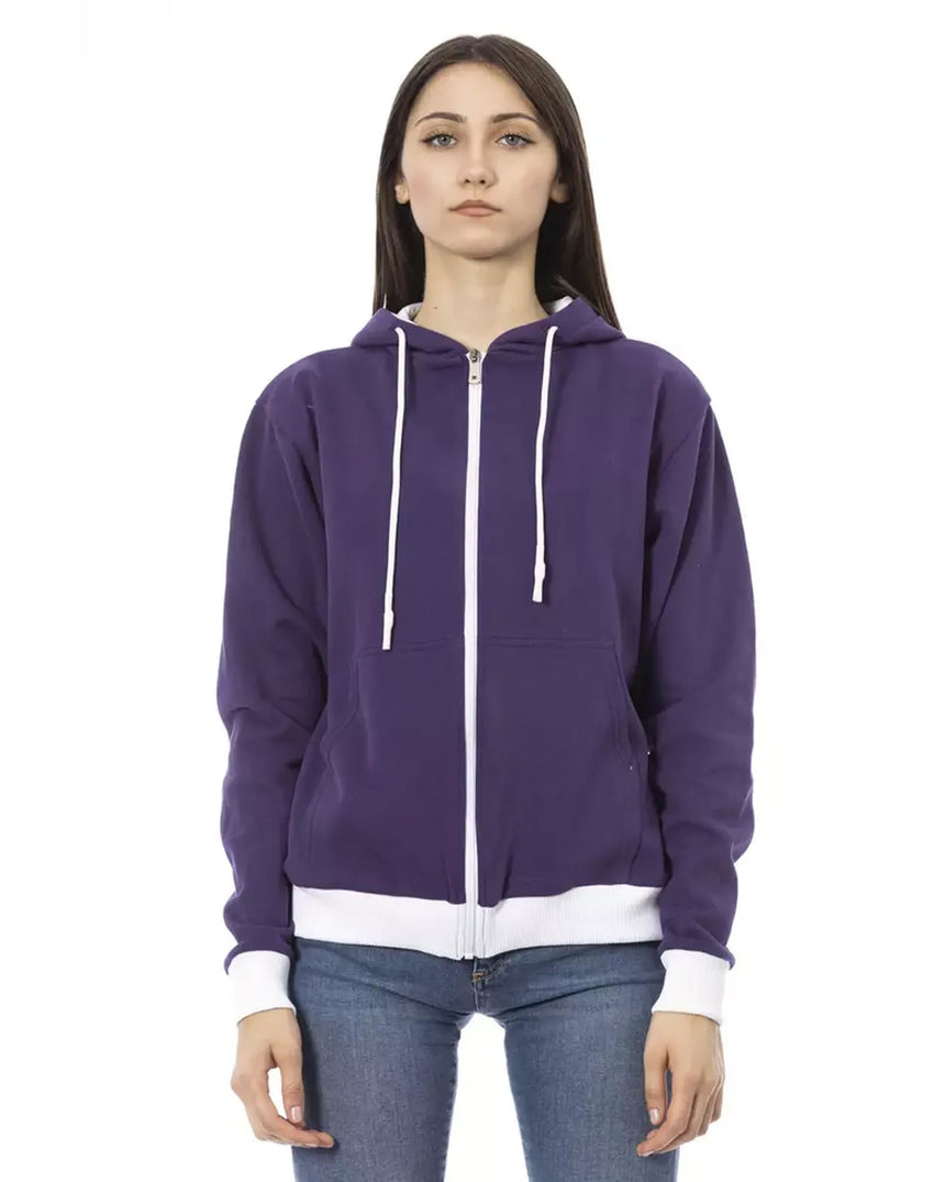 Double Color Adjustable Hood Sweater XS Women