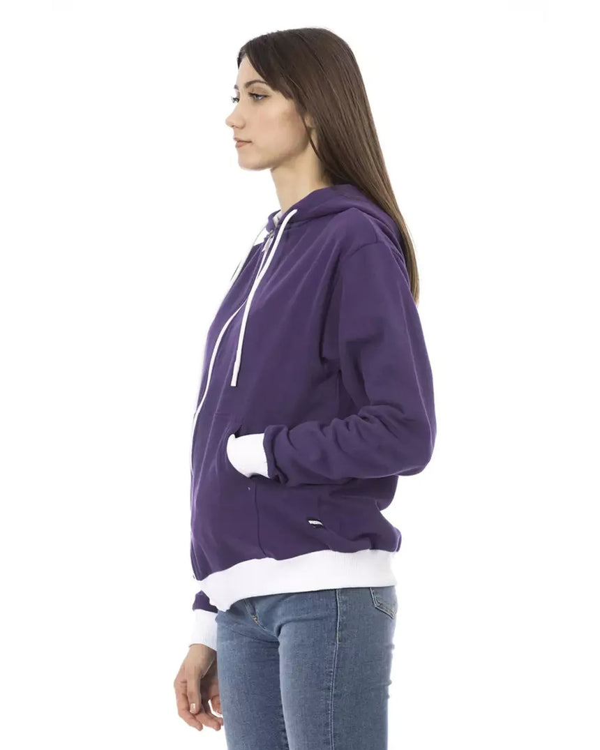 Double Color Adjustable Hood Sweater XS Women