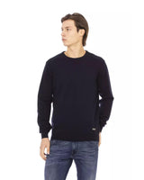 Baldinini Crewneck Sweater with Metal Monogram M Men