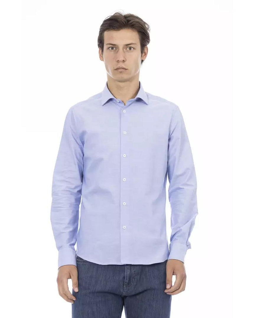 Baldinini Trend Men's Light Blue Cotton Shirt - XL