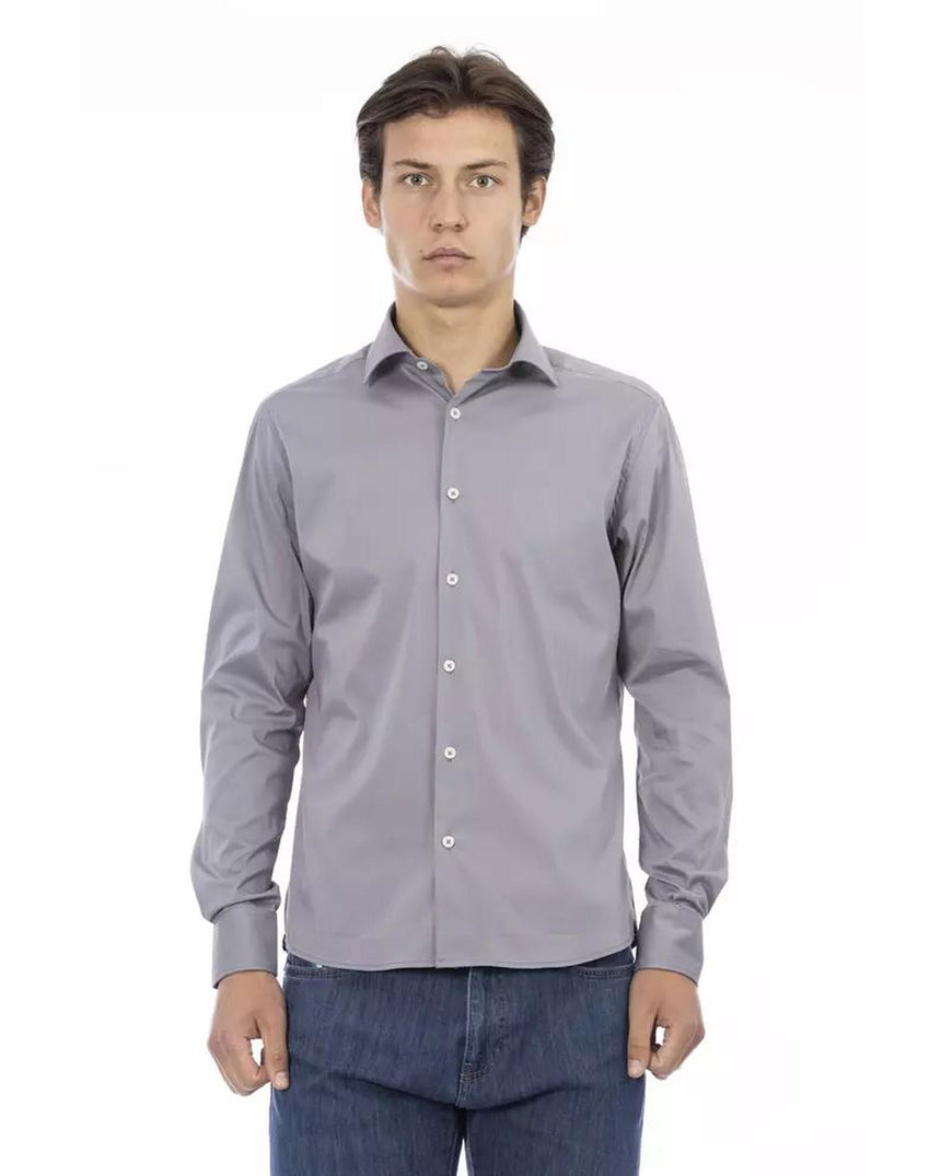 Baldinini Trend Men's Gray Cotton Shirt - L