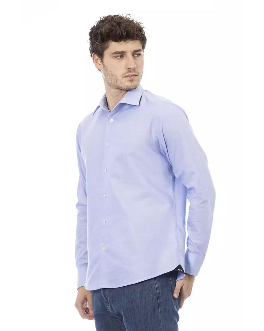 Baldinini Trend Men's Light Blue Cotton Shirt - L