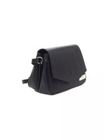 Double Compartment Leather Shoulder Bag with Logo Detail One Size Women