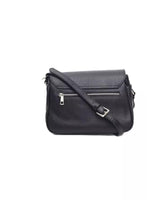 Double Compartment Leather Shoulder Bag with Logo Detail One Size Women