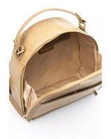 Golden Logo Backpack with Zip Closure and Adjustable Shoulders One Size Women