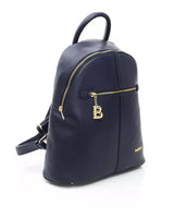 Golden Front Logo Zip Closure Backpack One Size Women