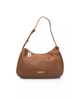 Golden Logo Zippered Bag with Internal Compartments One Size Women