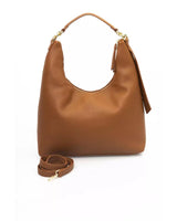 Golden Logo Zip Closure Shoulder Bag One Size Women