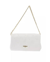 Golden Detail Leather Flap Shoulder Bag One Size Women