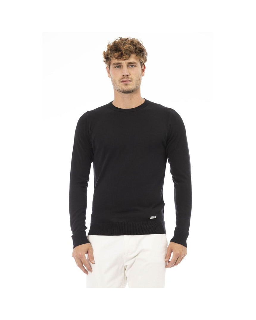 Baldinini Trend Men's Black Modal Sweater - 52 IT