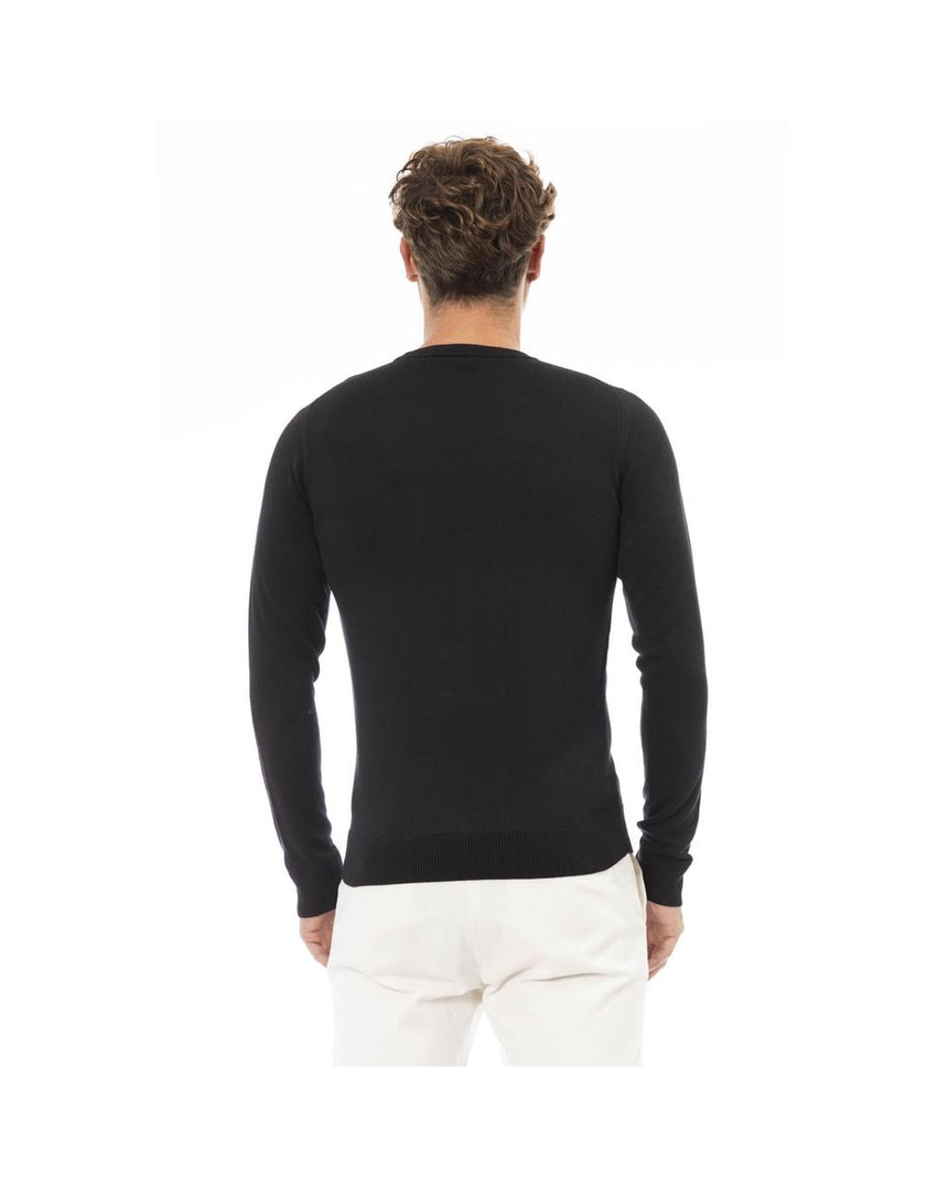 Baldinini Trend Men's Black Modal Sweater - 52 IT