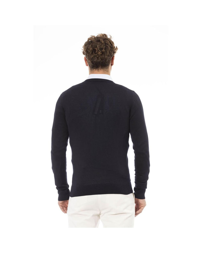 Baldinini Trend Men's Blue Modal Sweater - 54 IT