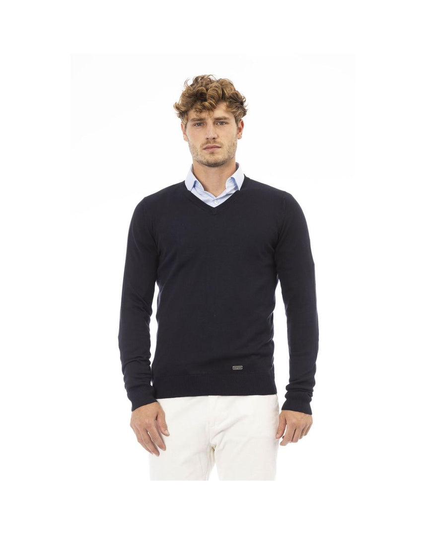 Baldinini Trend Men's Blue Modal Sweater - 56 IT