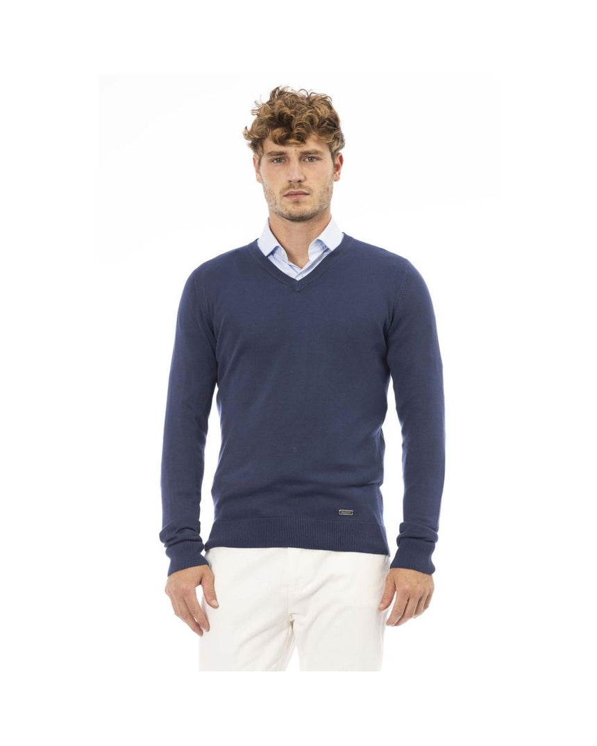 Baldinini Trend Men's Blue Modal Sweater - 50 IT