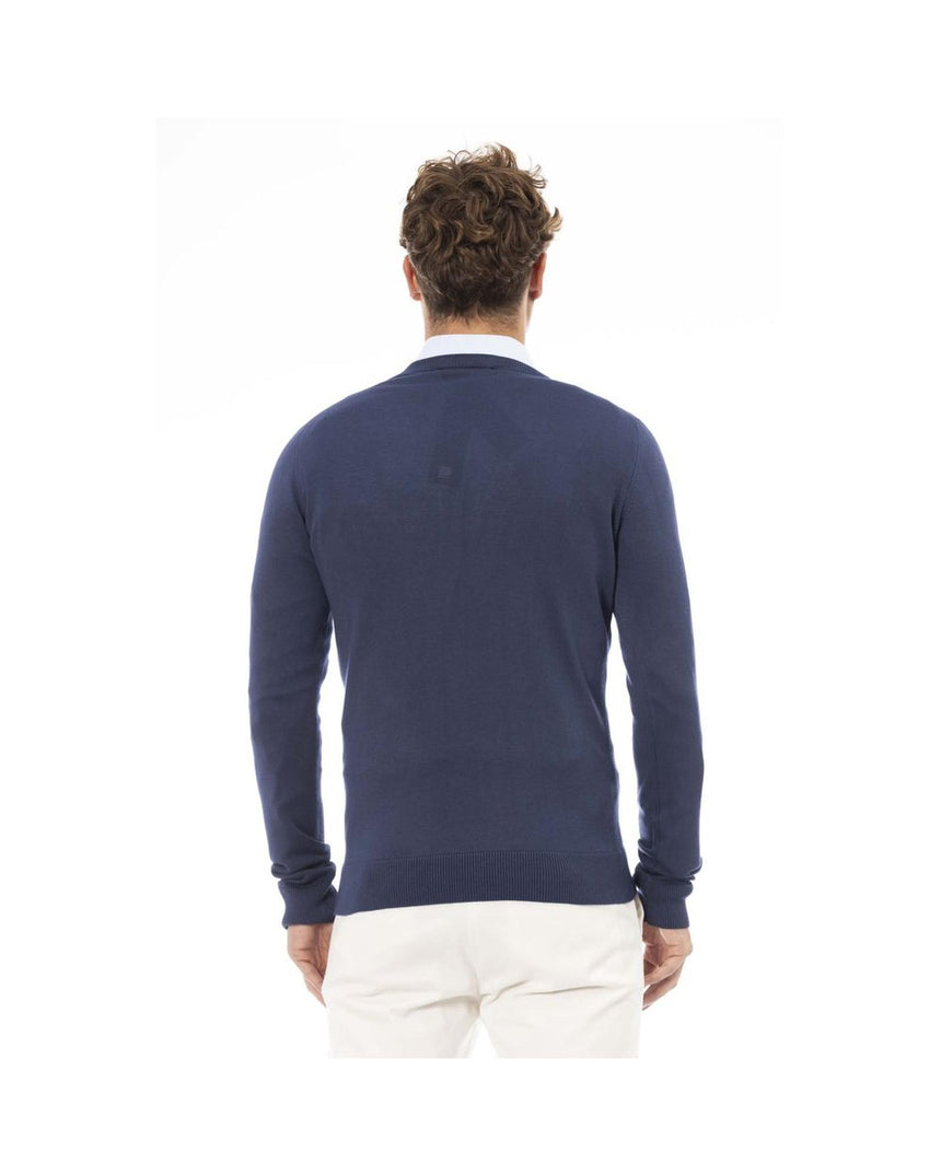 Baldinini Trend Men's Blue Modal Sweater - 50 IT