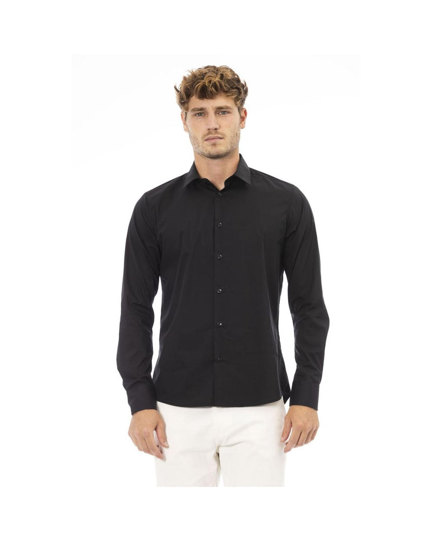 Baldinini Trend Men's Black Cotton Shirt - 44 IT