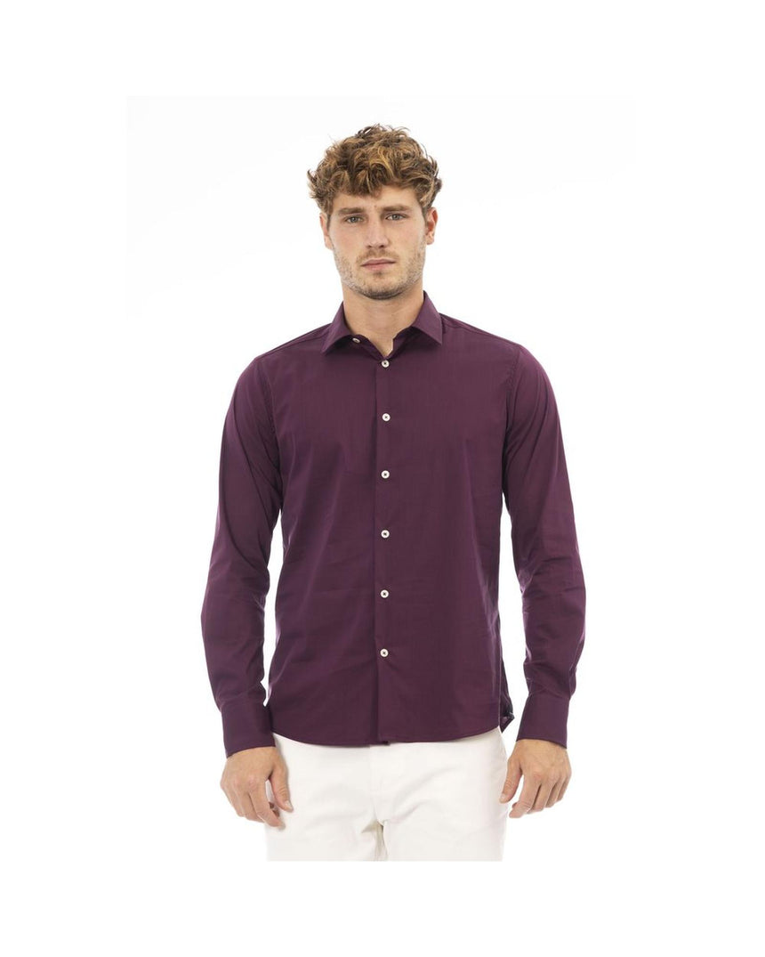 Baldinini Trend Men's Red Cotton Shirt - M