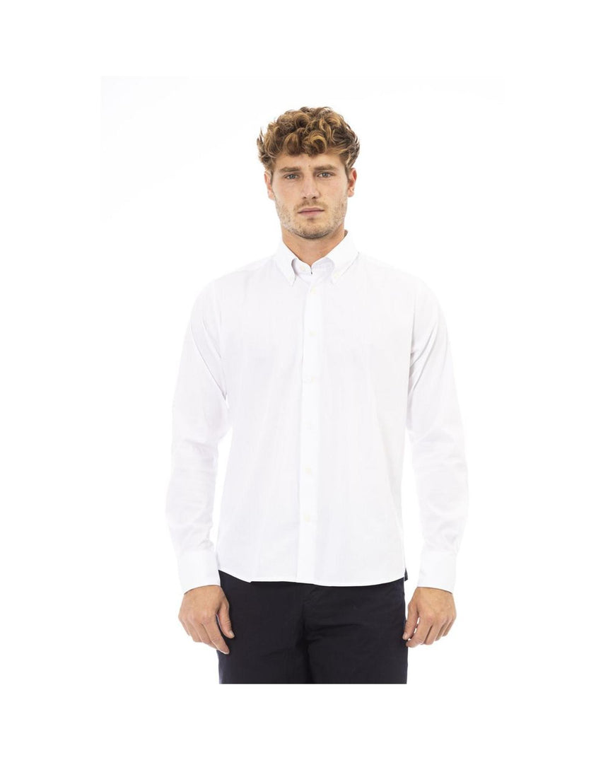 Baldinini Trend Men's White Cotton Shirt - XL