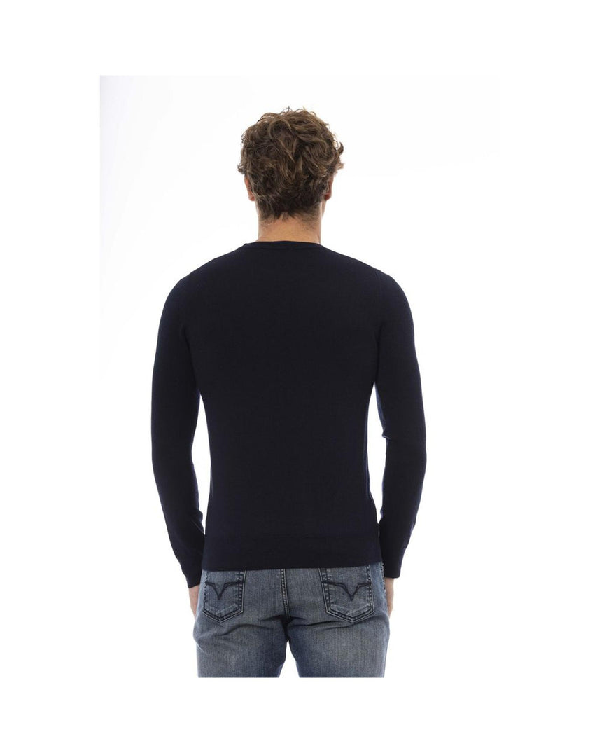 Baldinini Trend Men's Blue Wool Sweater - 54 IT