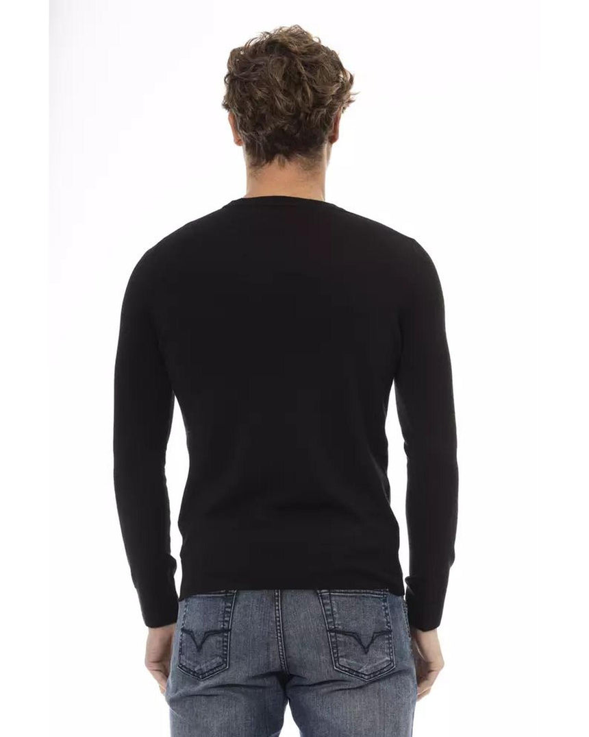 Baldinini Trend Men's Black Wool Sweater - 48 IT