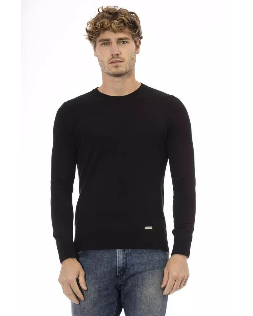 Baldinini Trend Men's Black Wool Sweater - 52 IT