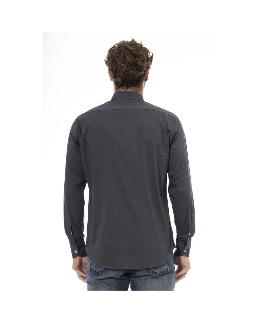 Baldinini Trend Men's Gray Cotton Shirt - 44 IT