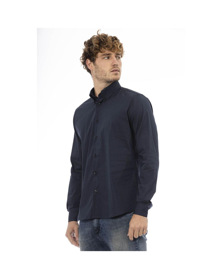 Baldinini Trend Men's Blue Cotton Shirt - 44 IT