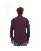 Baldinini Trend Men's Burgundy Cotton Shirt - 44 IT