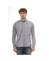 Baldinini Trend Men's Gray Cotton Shirt - 44 IT