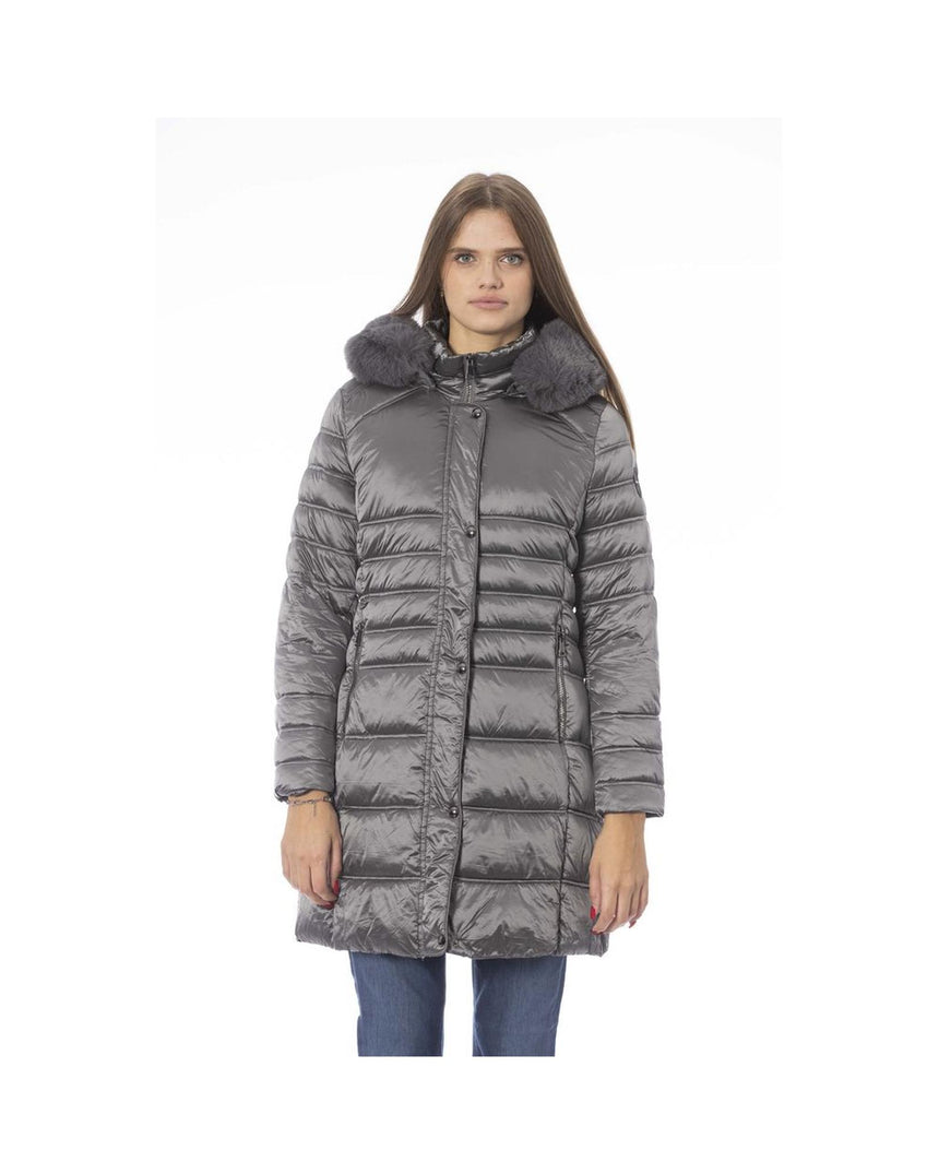 Baldinini Trend Women's Gray Polyester Jackets & Coat - M