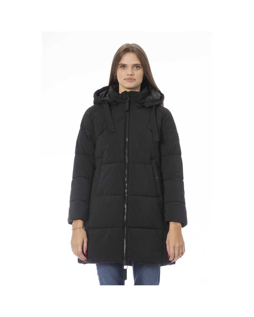 Baldinini Trend Women's Black Polyester Jackets & Coat - L