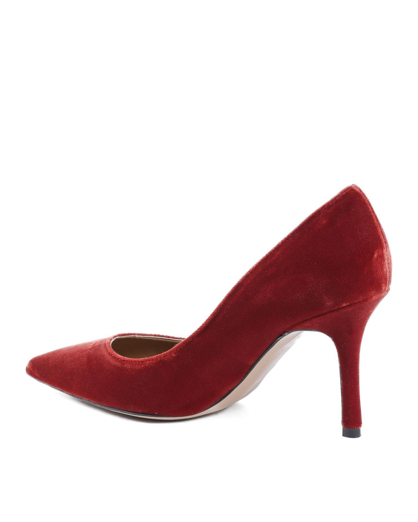 19V69 ITALIA by Versace 1969 abbigliamento sportivo srl Women's Red Velvet High Heel Pump in Red - 37 EU