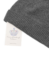 Crown of Edinburgh Cashmere Women's Cashmere Womens Classic Beanie in Grey - One Size