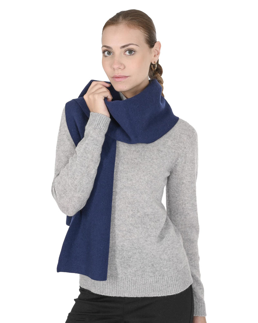 Crown of Edinburgh Cashmere Women's Elegant Cashmere Womens Scarf in Royal Blu - One Size