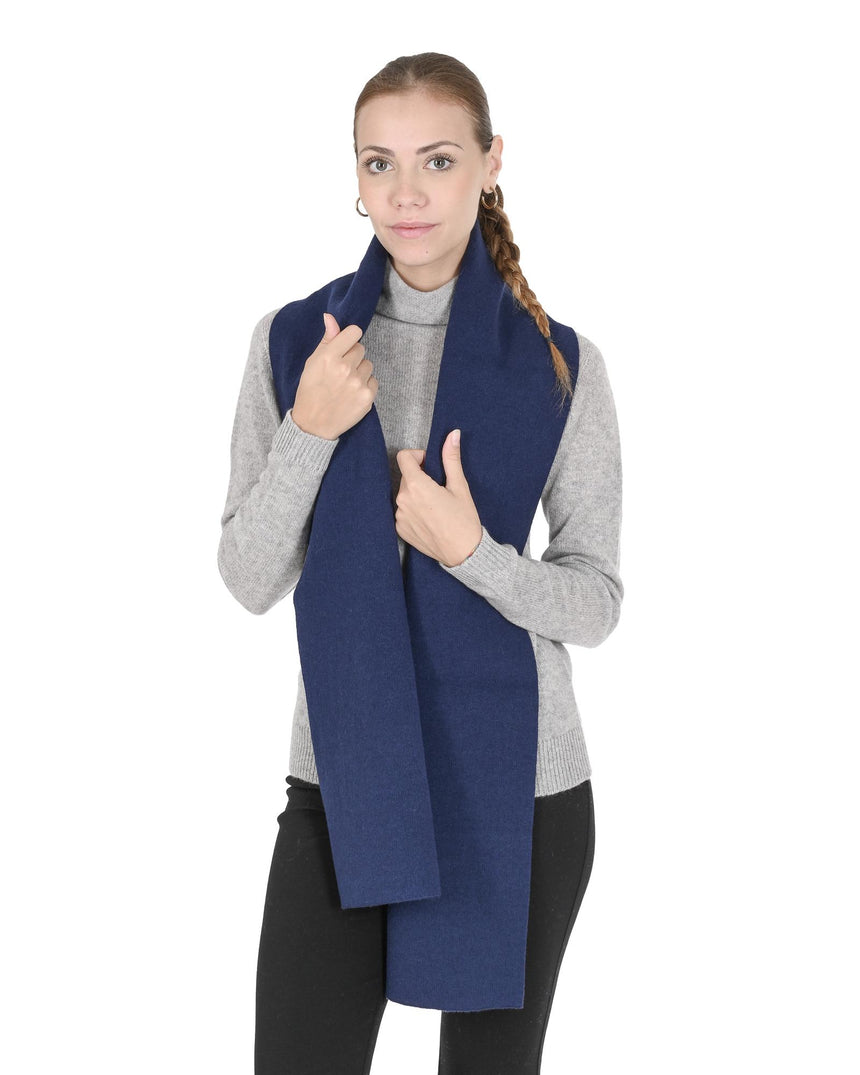 Crown of Edinburgh Cashmere Women's Elegant Cashmere Womens Scarf in Royal Blu - One Size