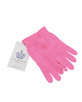 Crown of Edinburgh Cashmere Women's Luxury Cashmere Womens Short Gloves in Rosa Fluo - M