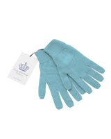 Crown of Edinburgh Cashmere Women's Luxury Cashmere Womens Short Gloves in Sky blue - M